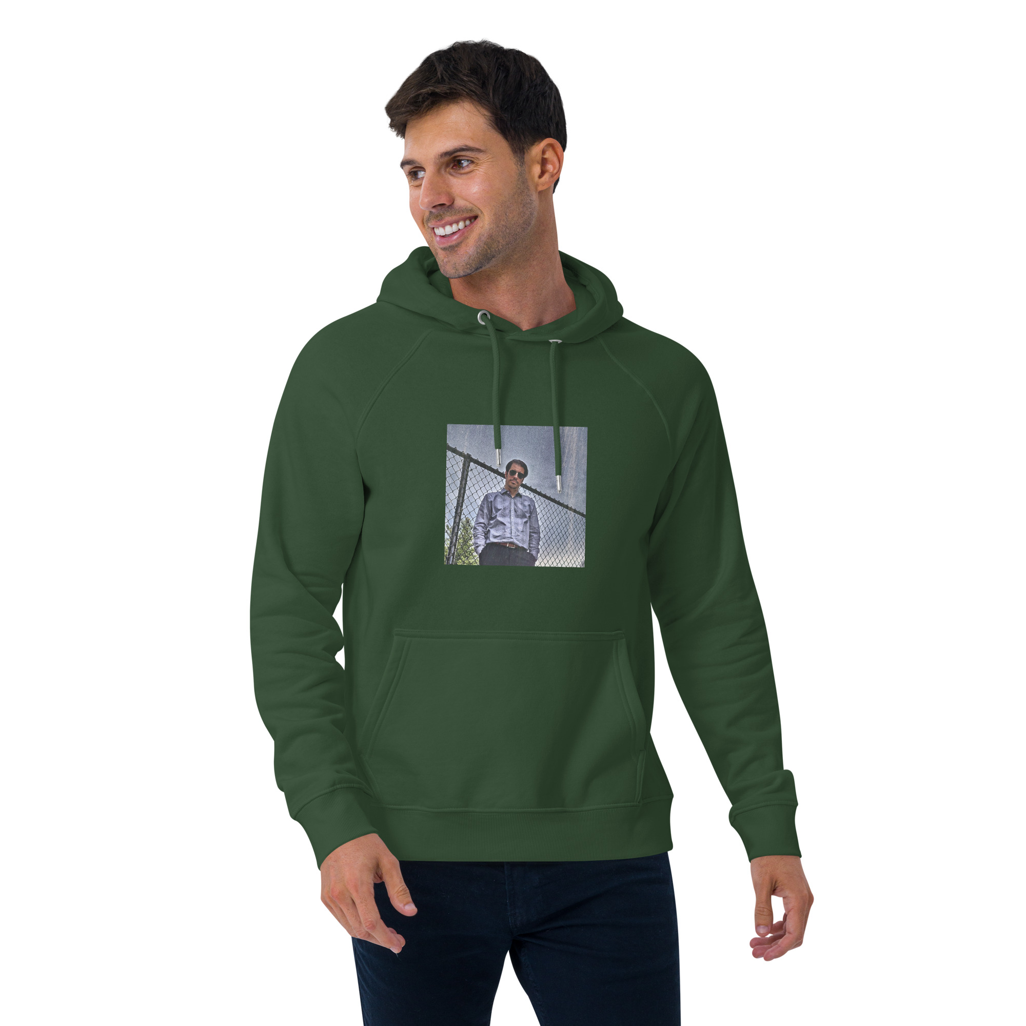 Unisex eco raglan hoodie - Image 8