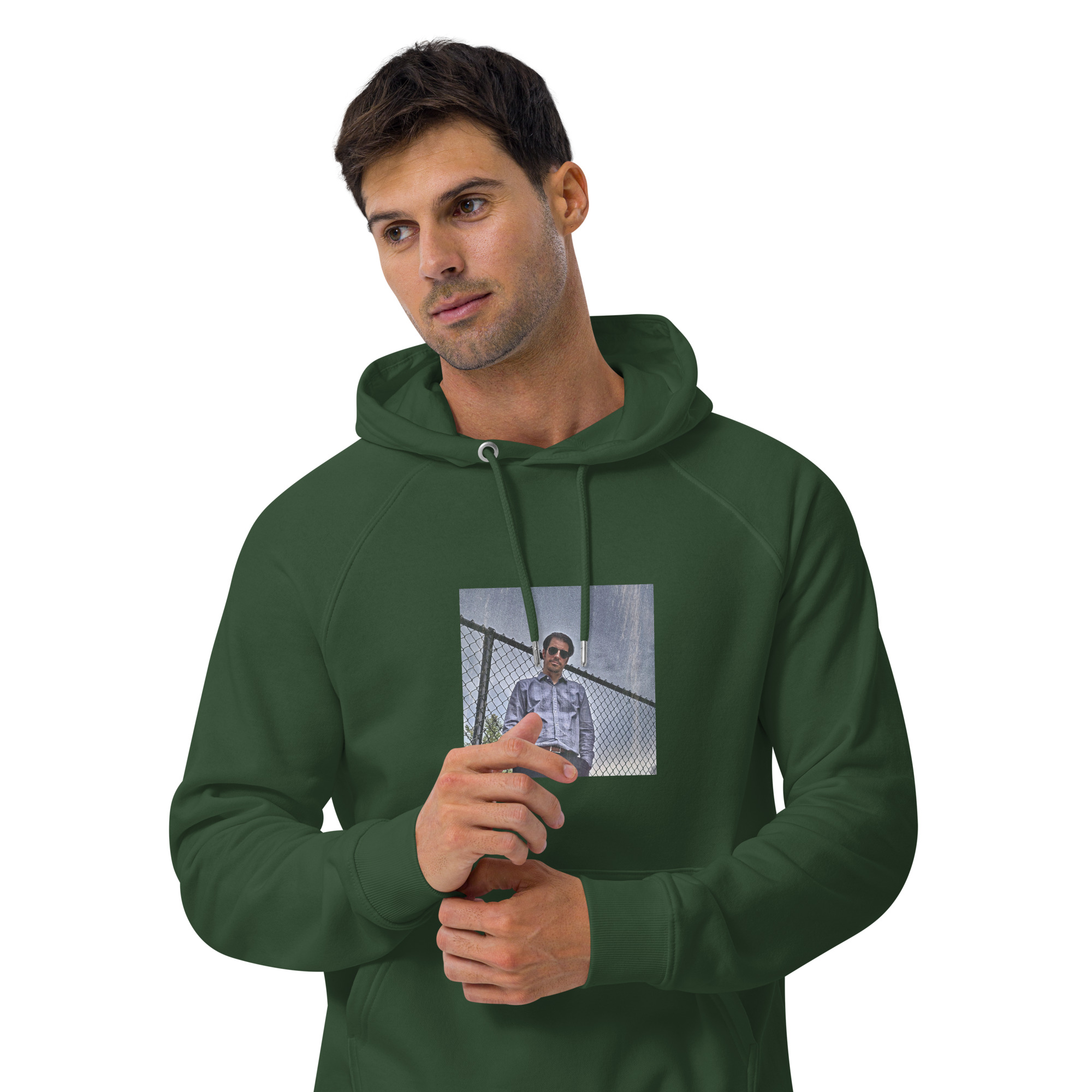 Unisex eco raglan hoodie - Image 9