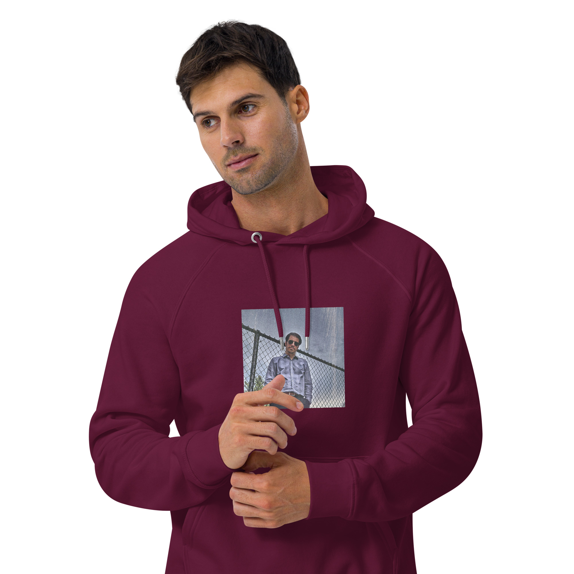 Unisex eco raglan hoodie - Image 3