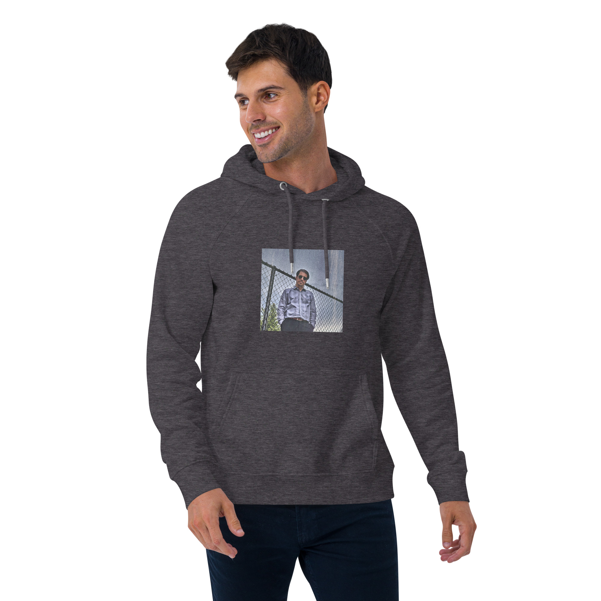 Unisex eco raglan hoodie - Image 5