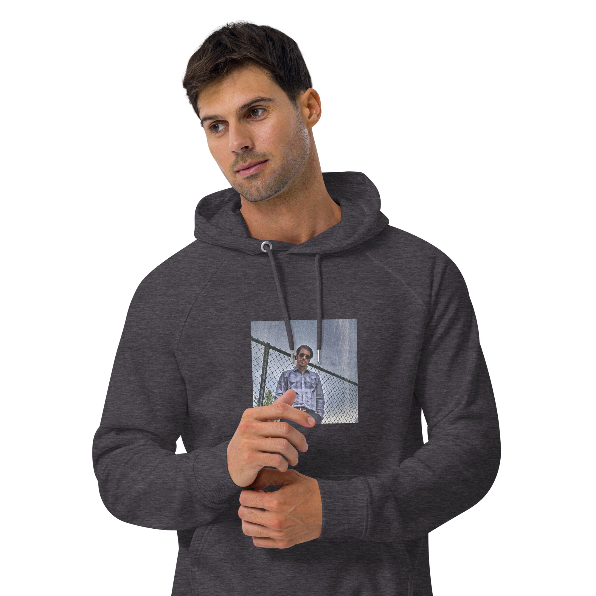 Unisex eco raglan hoodie - Image 6