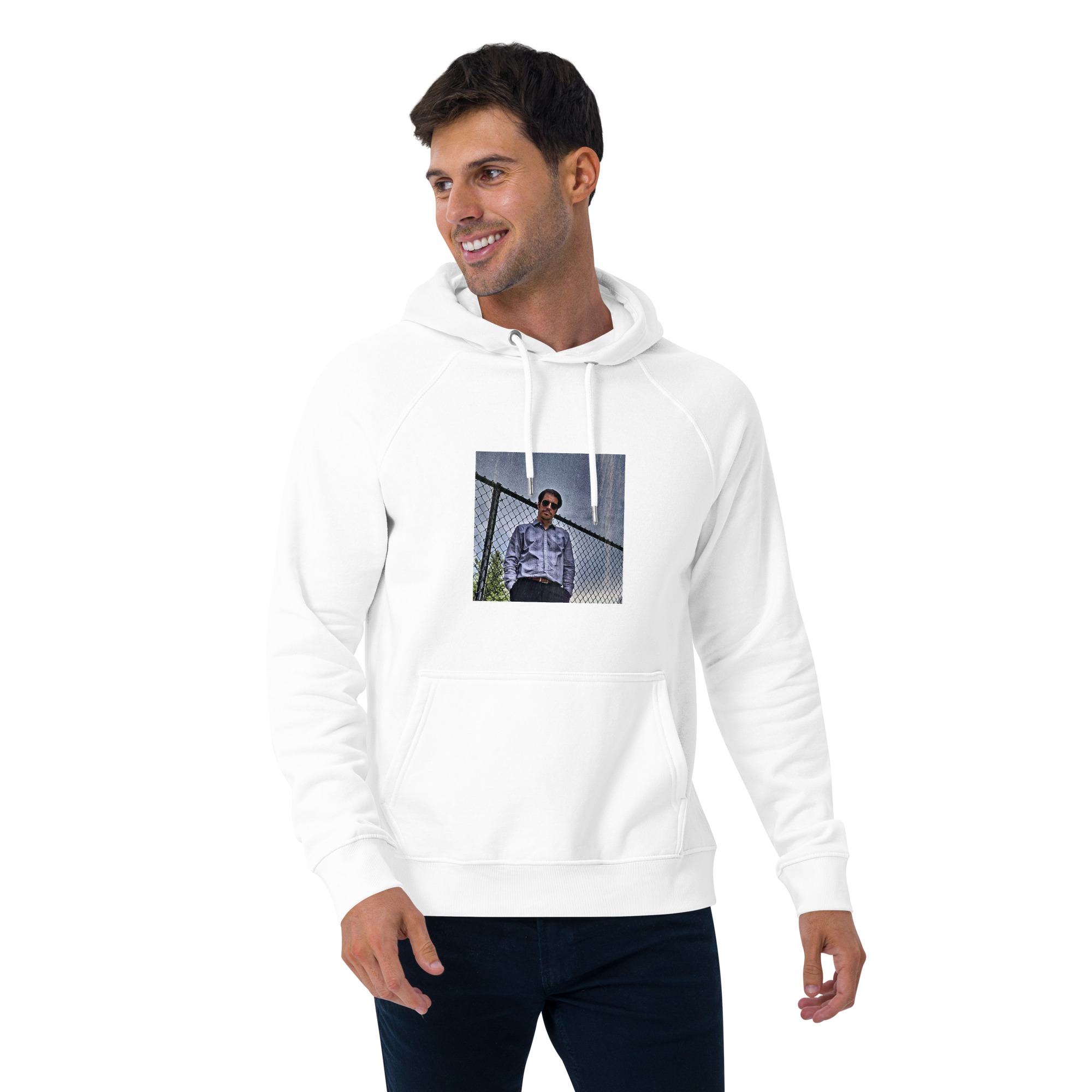 Unisex eco raglan hoodie - Image 14